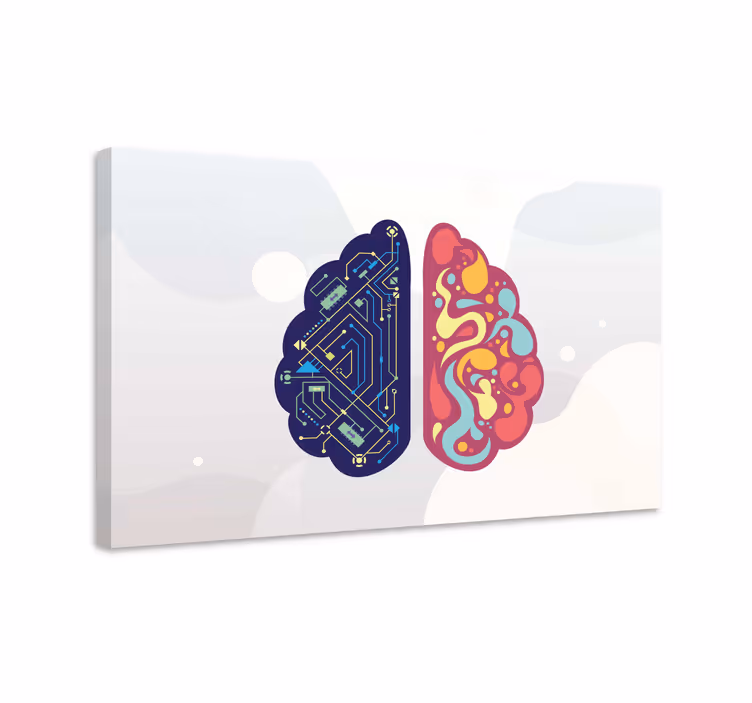 Technologie mozek abstraktní obraz umění zdi - TenStickers