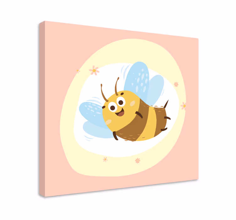 Roztomilé kreslené včelí velké oči školka obraz - TenStickers