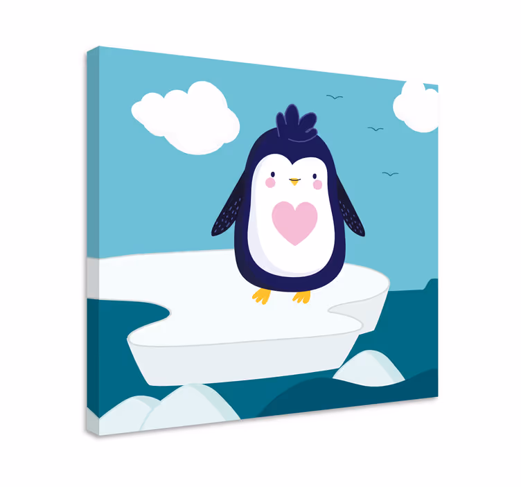 Roztomilé kreslené tučňáci školky obraz - TenStickers