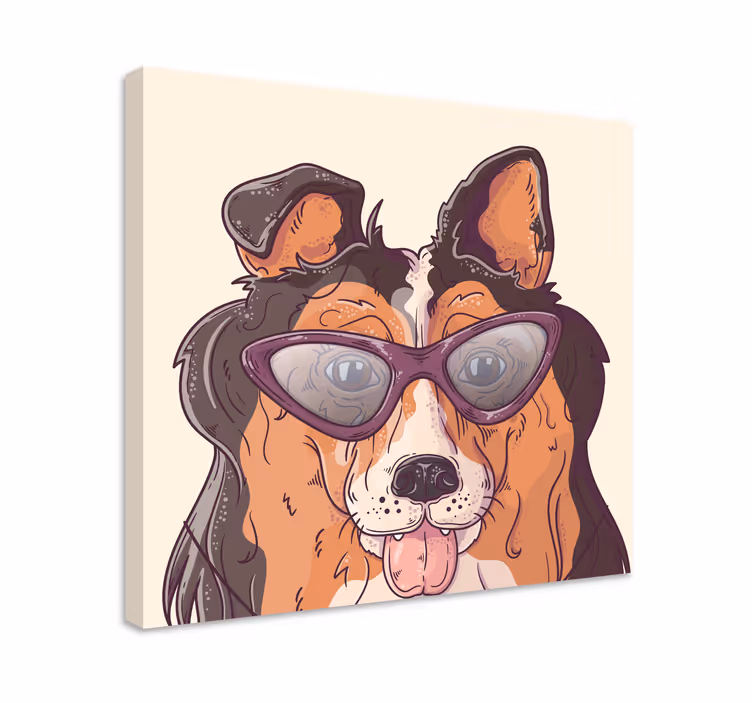 Obraz psa v slunečních brýlích - TenStickers