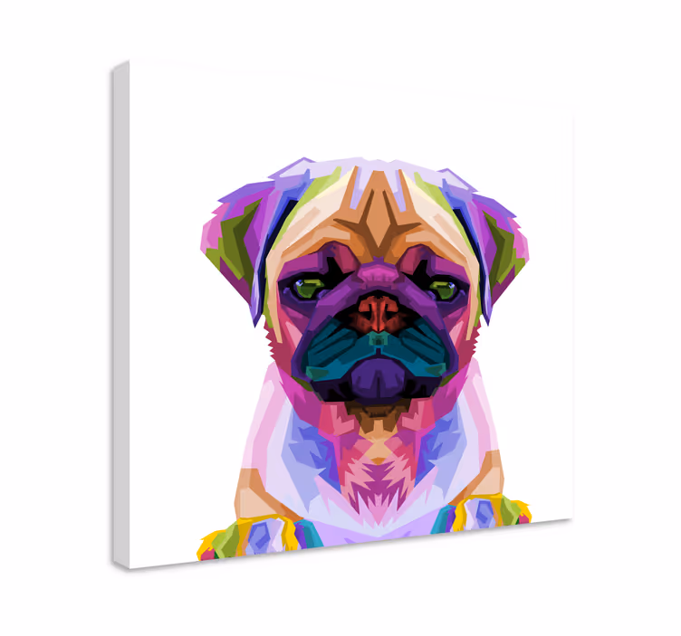 Pop art pug dog obrazy na plátně - TenStickers