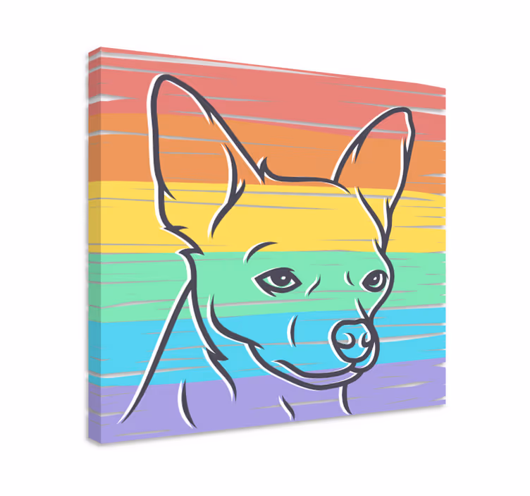 Cockapoo rainbow dog obrazy na plátně - TenStickers