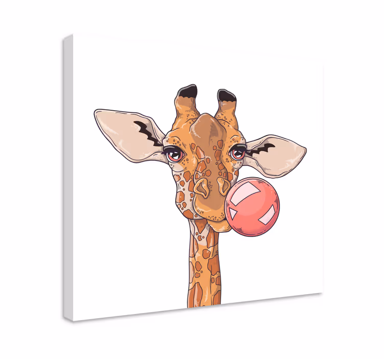 žirafa s bublinami na zvířecí obraz - TenStickers