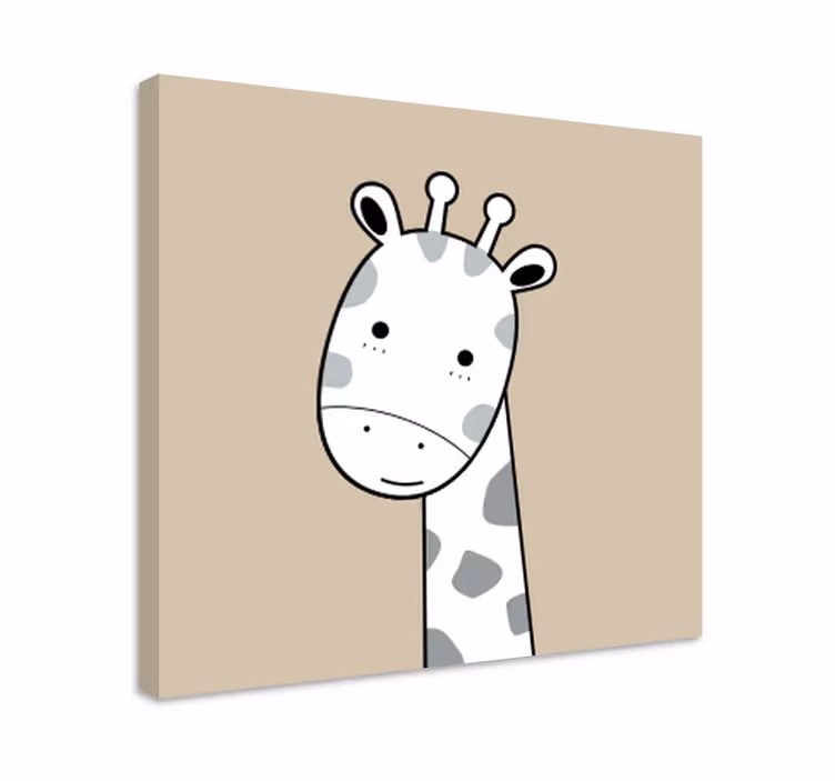 Obrazy na plátně severské béžové žirafy - TenStickers