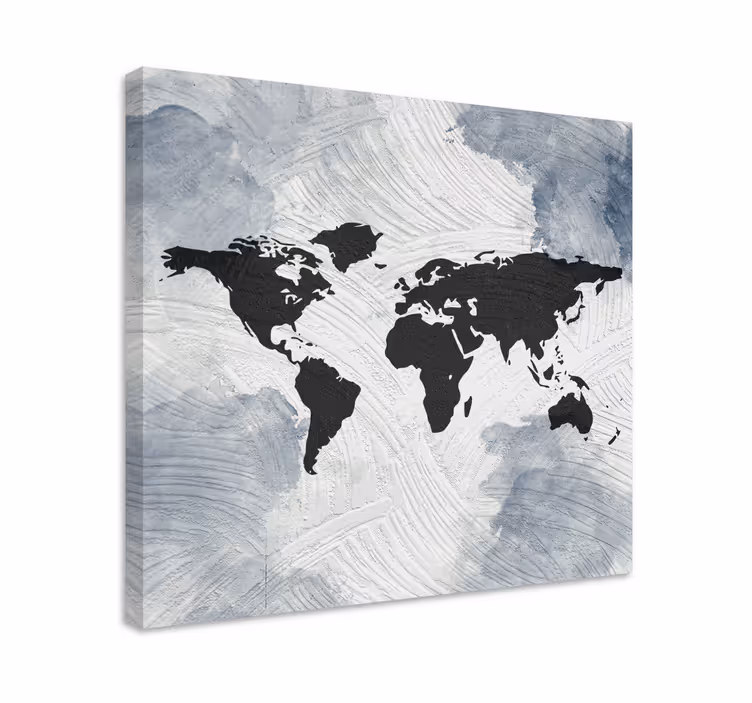Obraz mapy světa moderní globální obrys - TenStickers