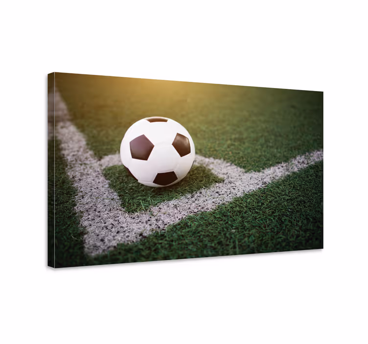 Krásný fotbal na trávě teenagery na plátně - TenStickers