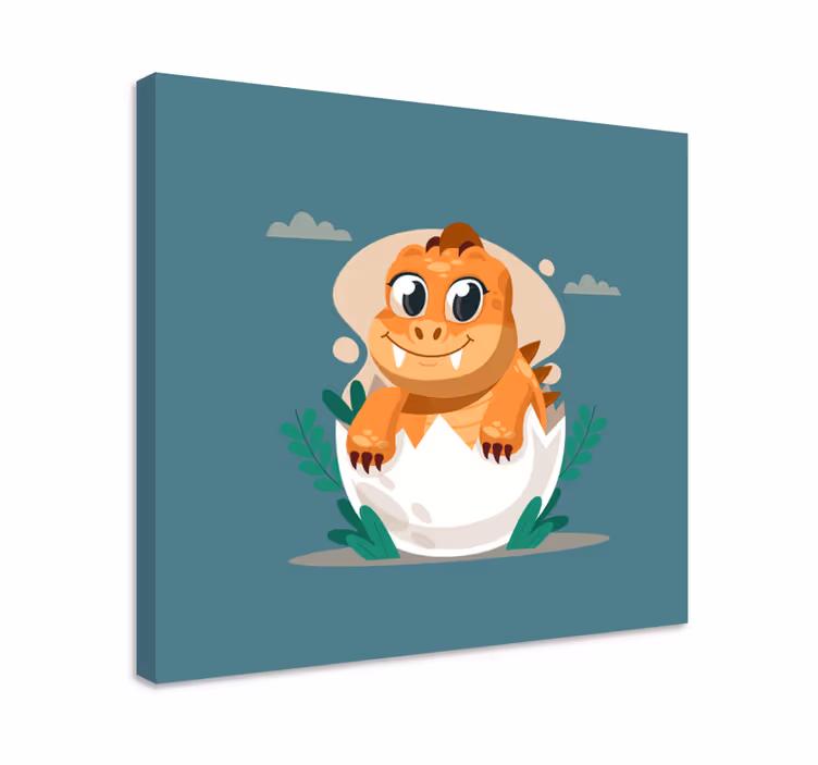 Obraza dinosaurů roztomilý vylíhnutý miminko - TenStickers