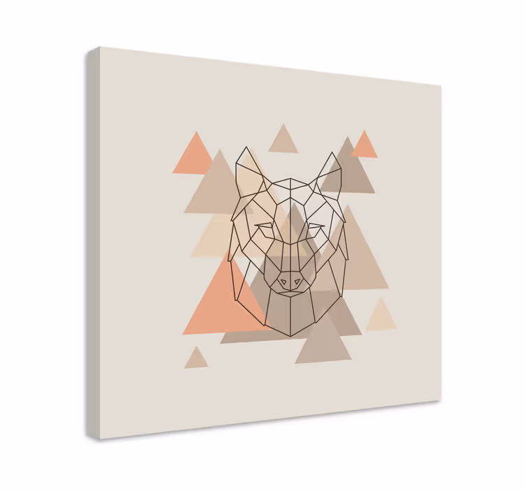 Obraz na plátně geometrický vlk - TenStickers