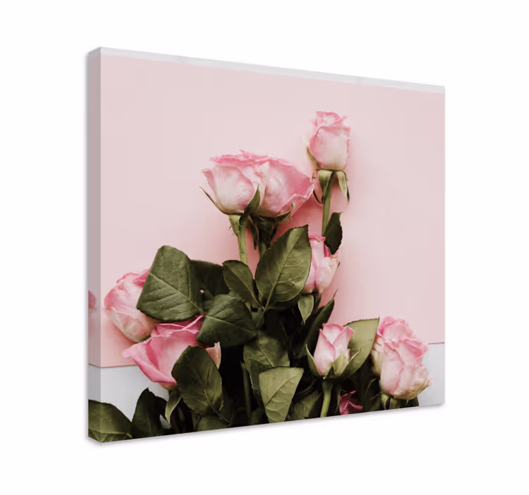 Růžové růže elegantní design květinové obraz - TenStickers