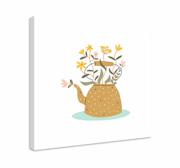 Pěkný design květin v plechovce květinové obraz - TenStickers