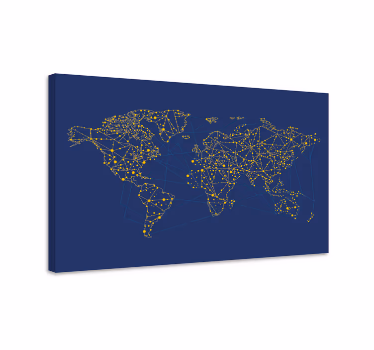 Světlá tečka vzor mapa světa obraz - TenStickers