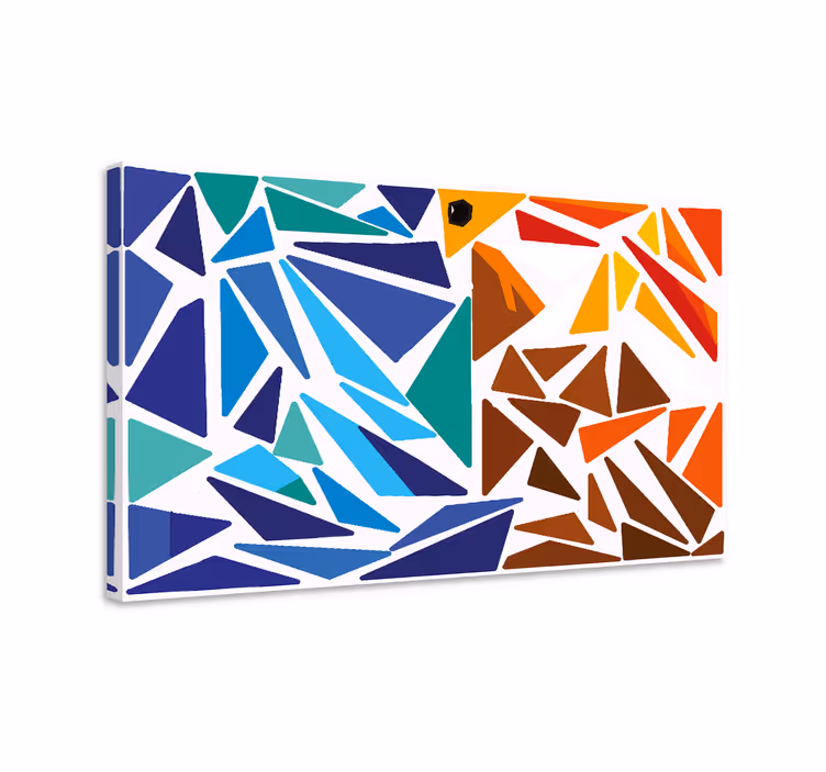 Geometrická obraza abstraktní úhlová kompozice - TenStickers