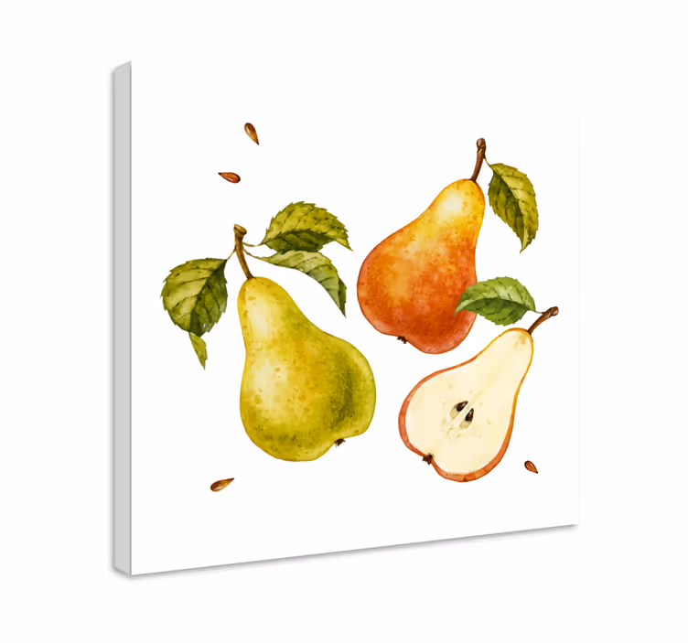 žluté a oranžové hrušky ovocné obraz - TenStickers