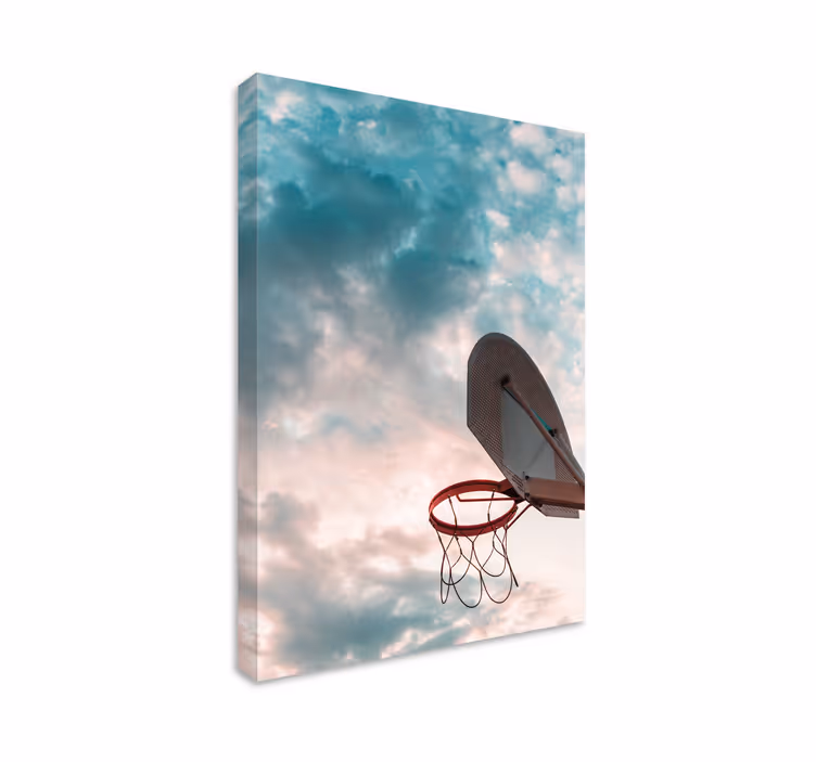 Basketbalové hřiště modré domácí obrazy na plátně - TenStickers