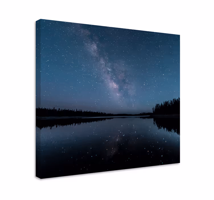 Noční jezero krajina obraz - TenStickers