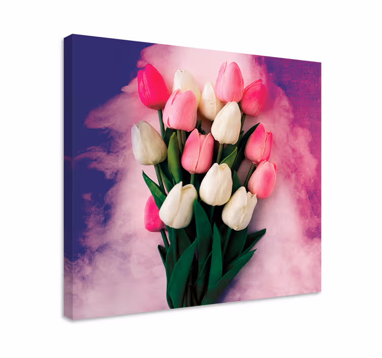 Barevné tulipány květinové obraz - TenStickers