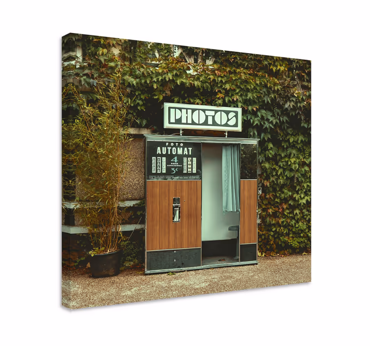 Zelená stará fotoautomat retro obraz umění - TenStickers