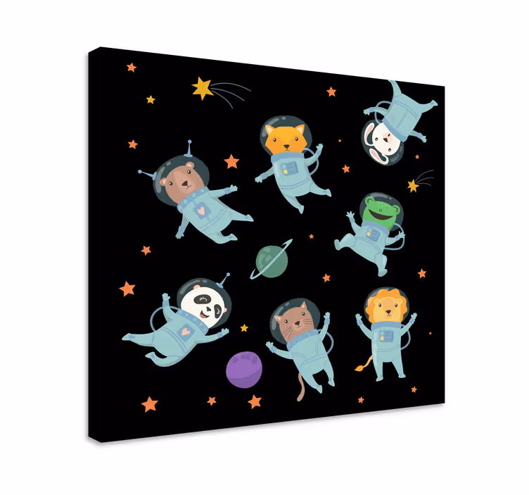 Obraza zvířat kosmické dobrodružství - TenStickers