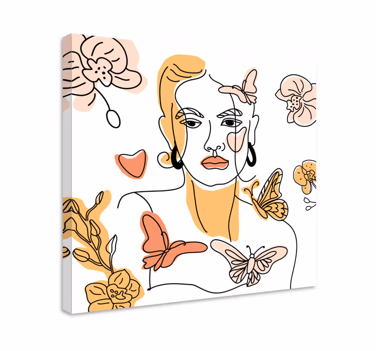 Obraza květin a rostlin ve stylizovaném portrétu - TenStickers