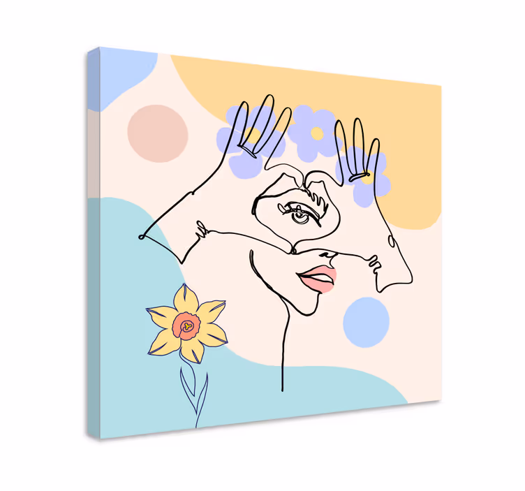 Abstraktní ruční čáry Umělecká obraza - TenStickers