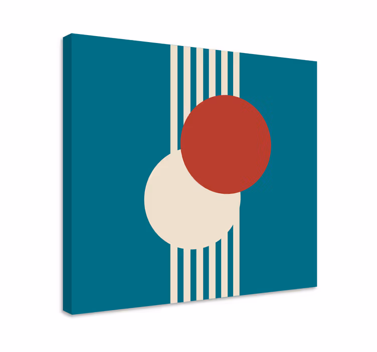 Dva kruhy abstraktní umění geometrické obraz - TenStickers