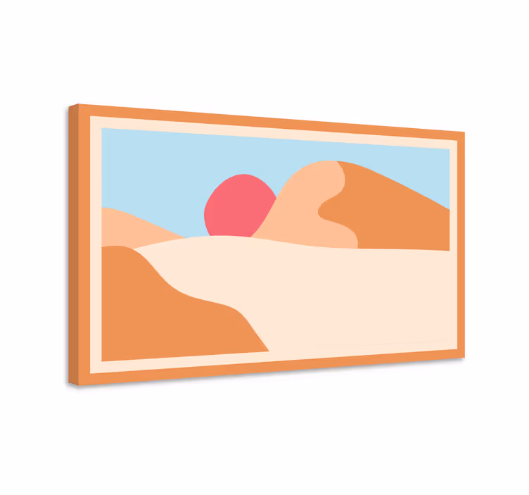 Abstraktní obraza stylizovaná pouštní scéna - TenStickers