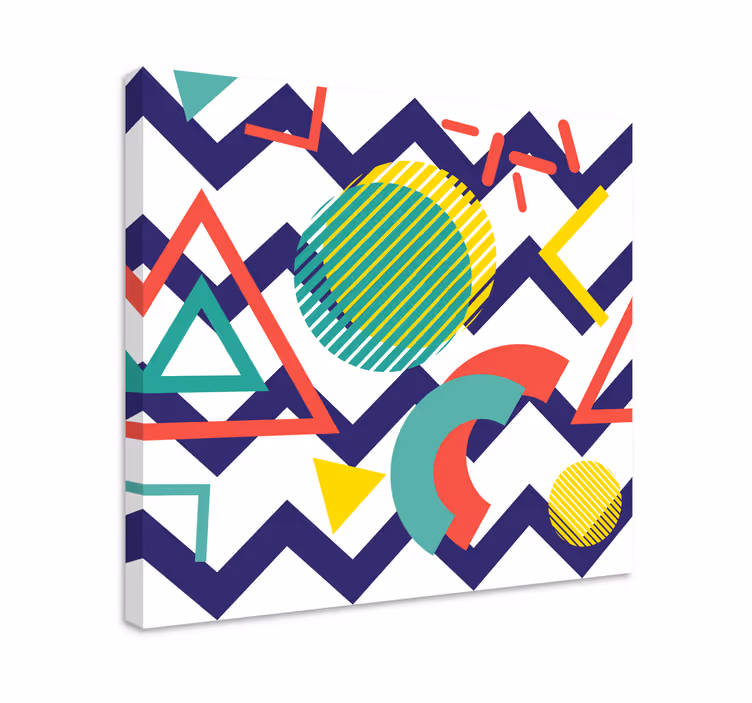 Silné barvy malba geometrické obraz - TenStickers