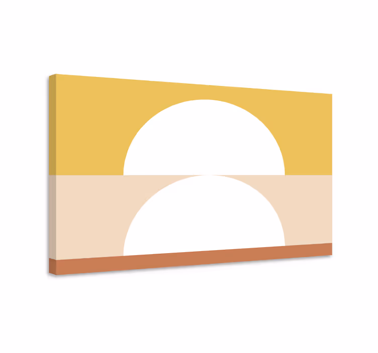 Dva půlkruhy geometrické umění geometrické obraz - TenStickers