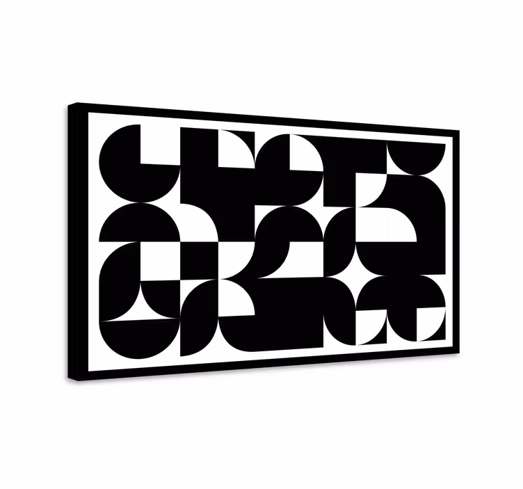černé abstraktní umění geometrické obraz - TenStickers