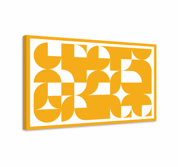 Umění tvary žlutý vzor geometrické obraz - TenStickers
