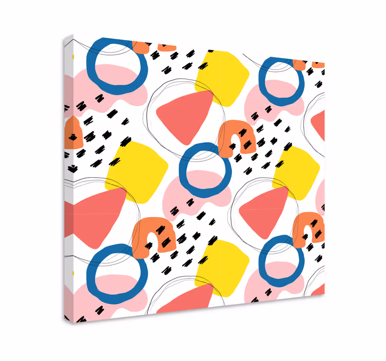 Geometrická obraza barevné abstraktní tvary - TenStickers