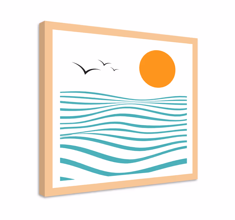 Moře abstraktní umění geometrické obraz - TenStickers