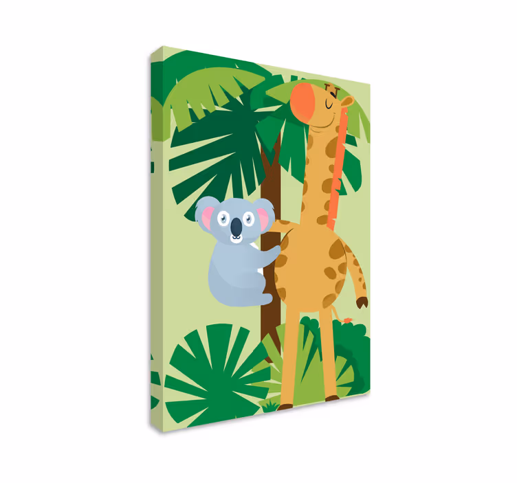 Obraza zvířat koala a žirafa - TenStickers