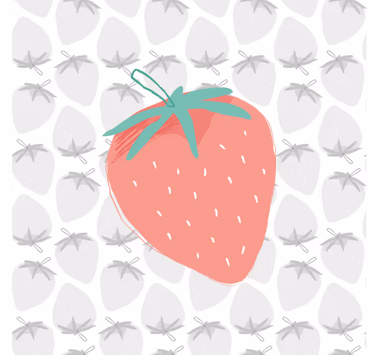 Obraza s ovocem jahodová ilustrace - TenStickers