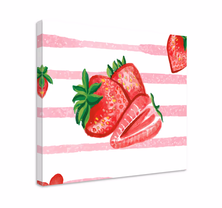 Malované jahody s ovocným plátnem - TenStickers