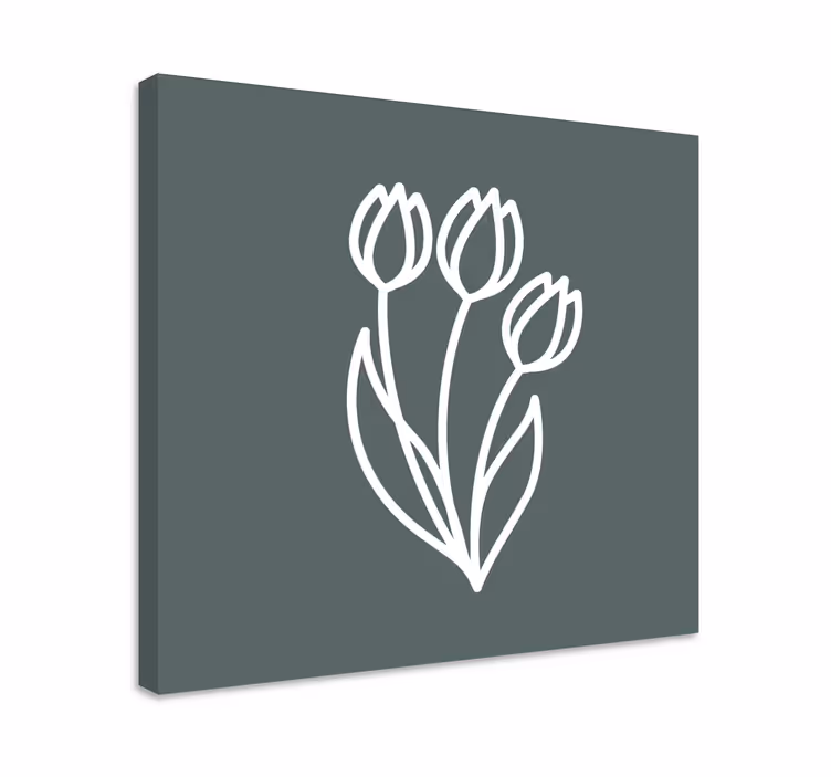 Obraza květin a rostlin stylizované uspořádání tulipánů - TenStickers
