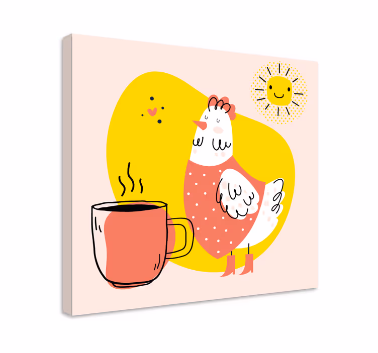 Obraza zvířat veselá kuřecí rána - TenStickers