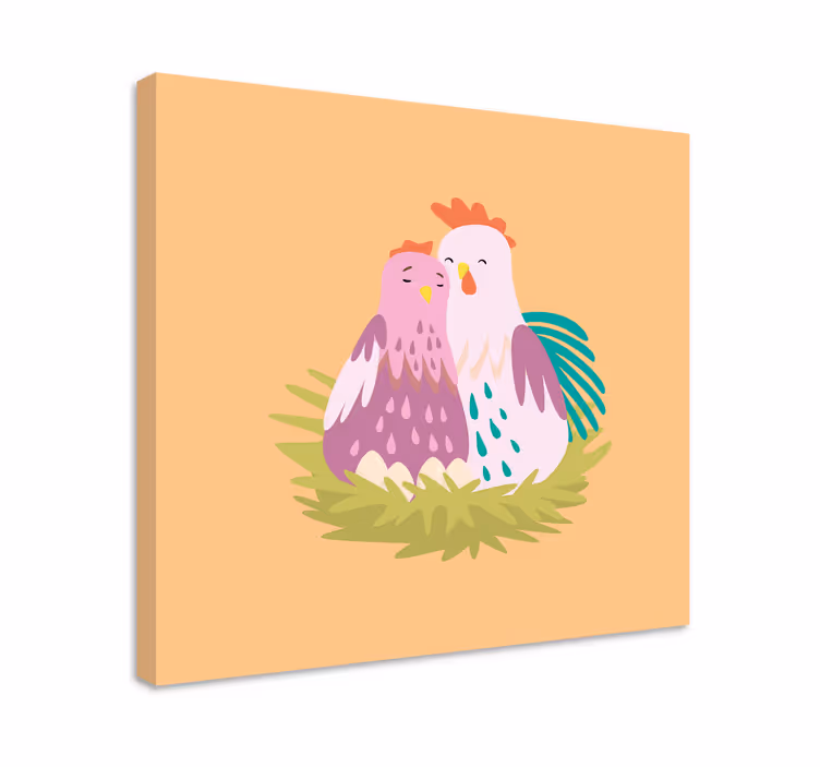 Obraza zvířat hnízdící slepičky - TenStickers