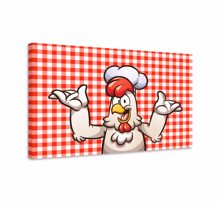 Kreslený kuřecí kuchař pták obraz umění - TenStickers