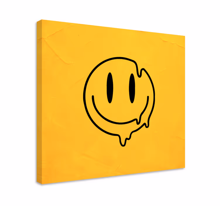 Obraz na plátně ikona tekutého smajlíka - TenStickers