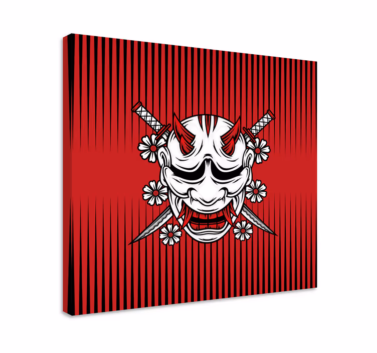 Ninja lebky kreslené moderní obraz - TenStickers