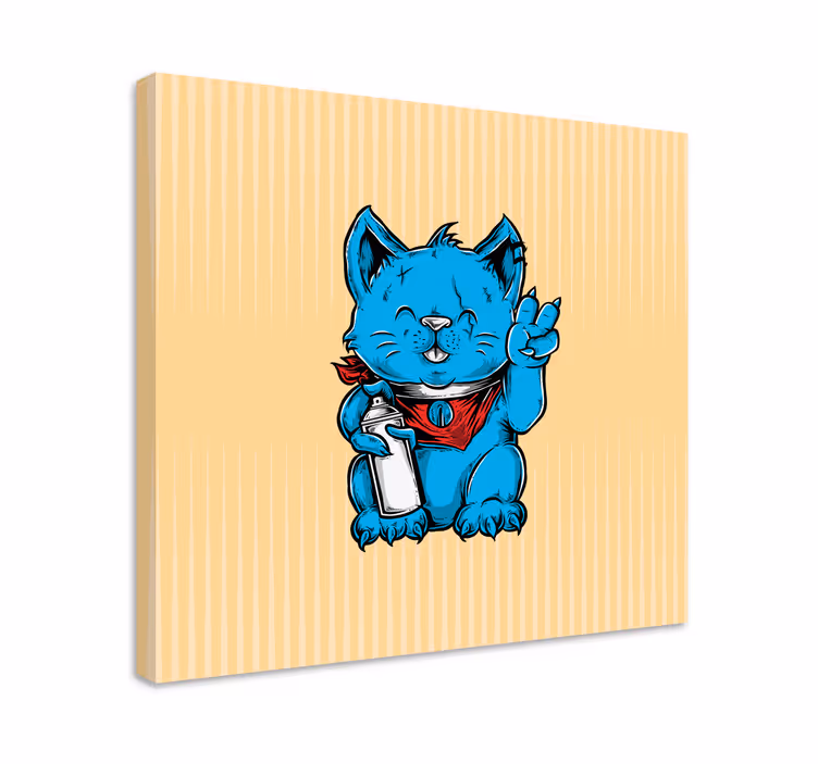 Hravá modrá kočka Obraza koček - TenStickers