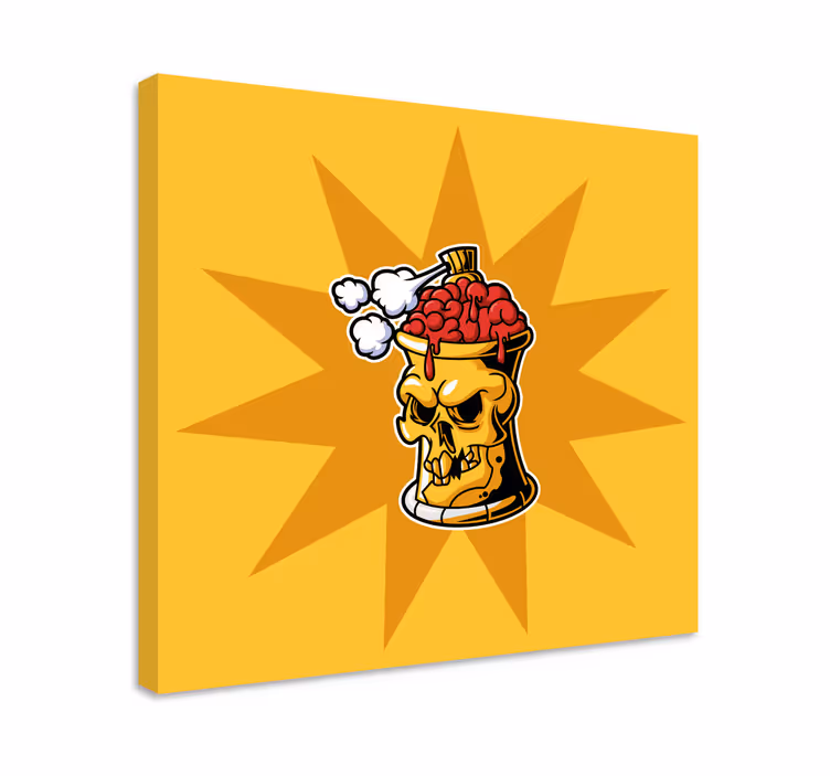 Graffiti lebka ve spreji moderní obraz - TenStickers