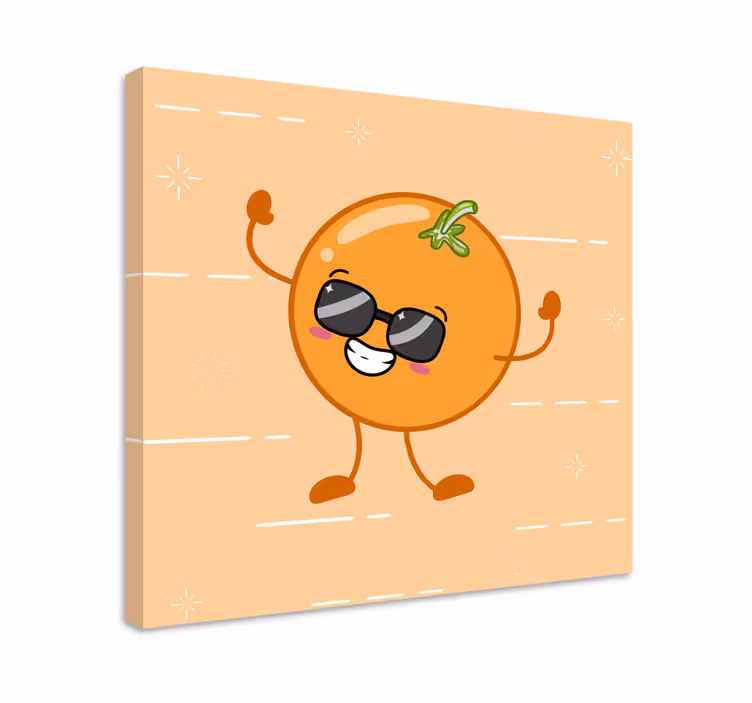Obraza s ovocem radostná oranžová figura - TenStickers