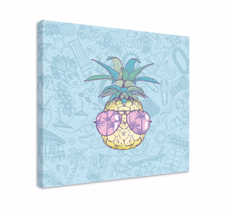 Havajský ananas kreslený moderní obraz - TenStickers