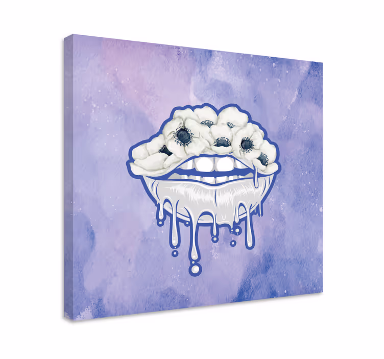 Obraz dekorace Ústa s květinami - TenStickers