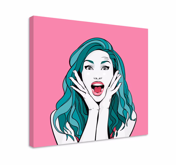 žena křičí moderní obraz ve stylu pop art - TenStickers