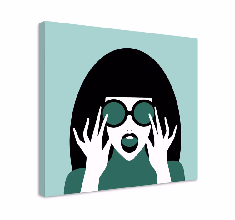 Stylová žena v brýlích Obraz lidé a postavy - TenStickers