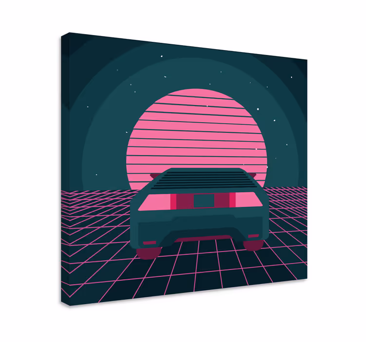 Moderní obraz retro automobilová scéna - TenStickers