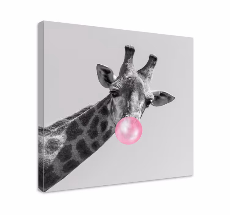 úsměv umění design roztomilá žirafa moderní obraz - TenStickers